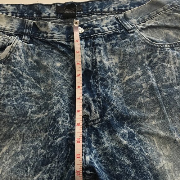 Dash Acid Washed Distressed Mens Blue Jeans 42x32 - Picture 8 of 10